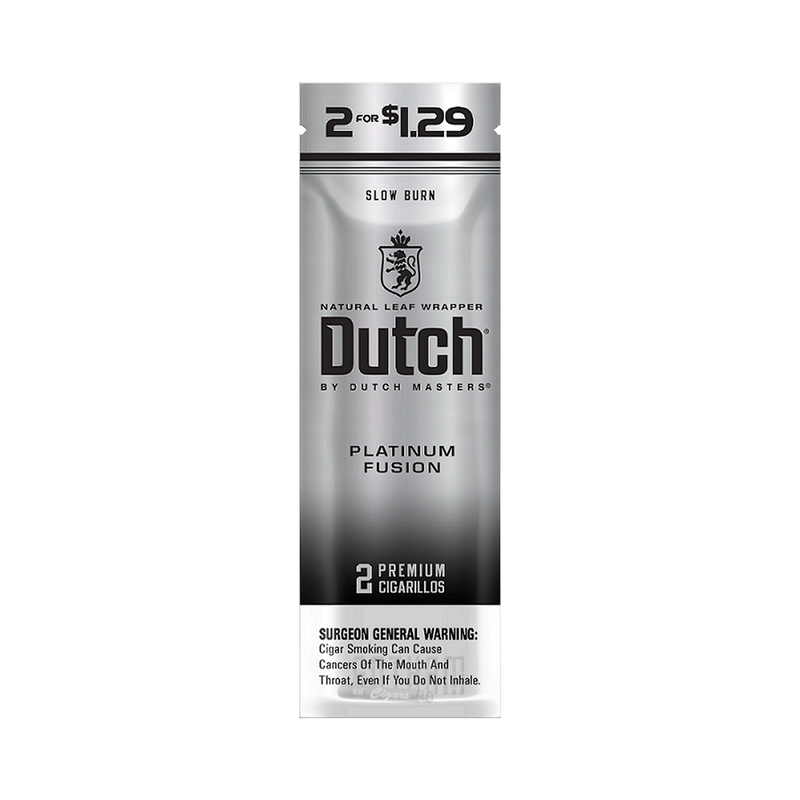 Dutch Natural Leaf Wrapper Cigarillos - Platinum Fusion