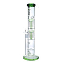 Clover 20" Colort Double Tree Perc Beaker Water Pipe