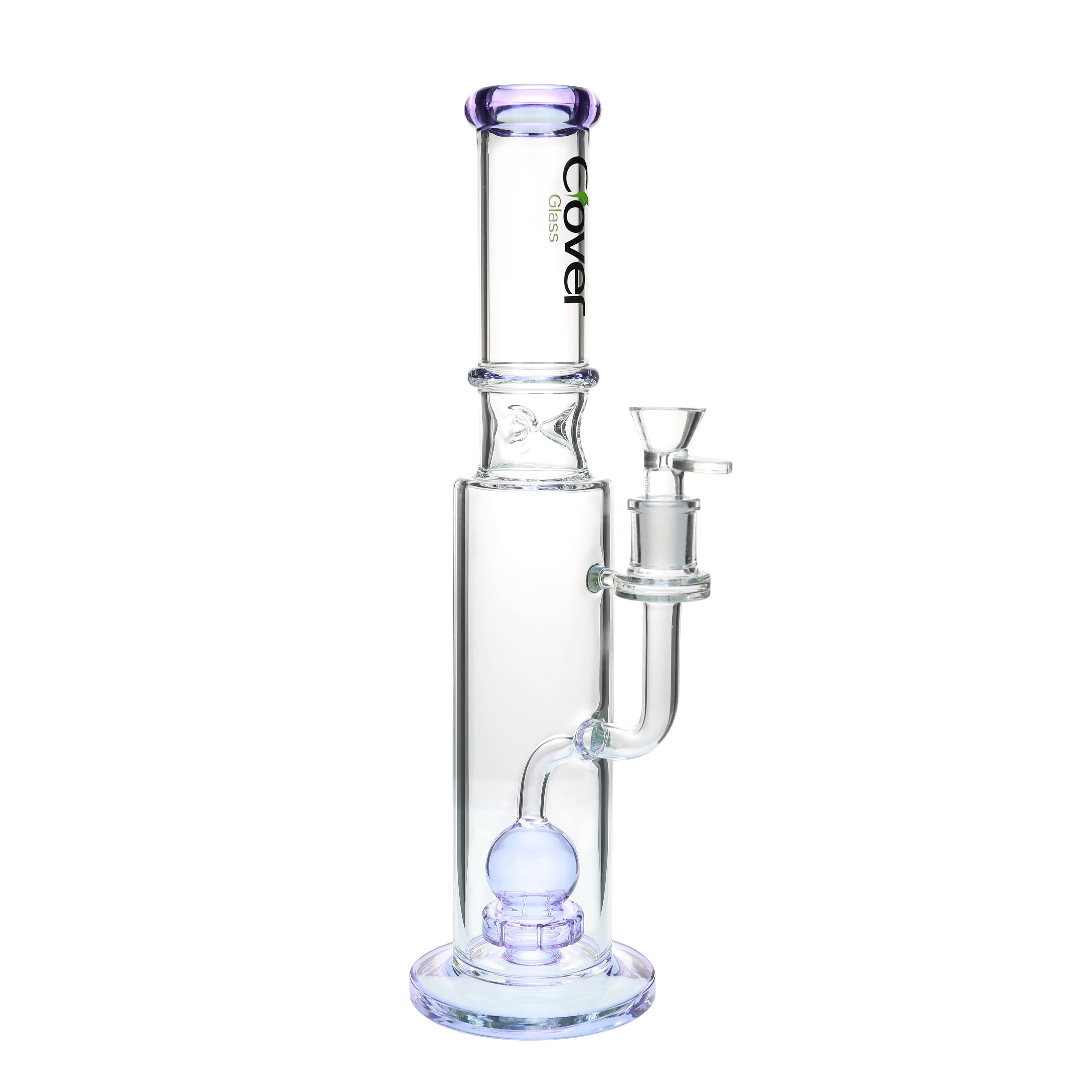 CLOVER GLASS - 10" STRAIGHT GLASS WATER PIPE