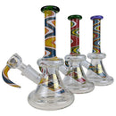 On Point Glass 6" Color Work Mini Water Pipe