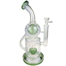 On Point Glass 11" Swiss Ball Incycler Water Pipe W/ 14Mm Bowl & Banger (Fm657)