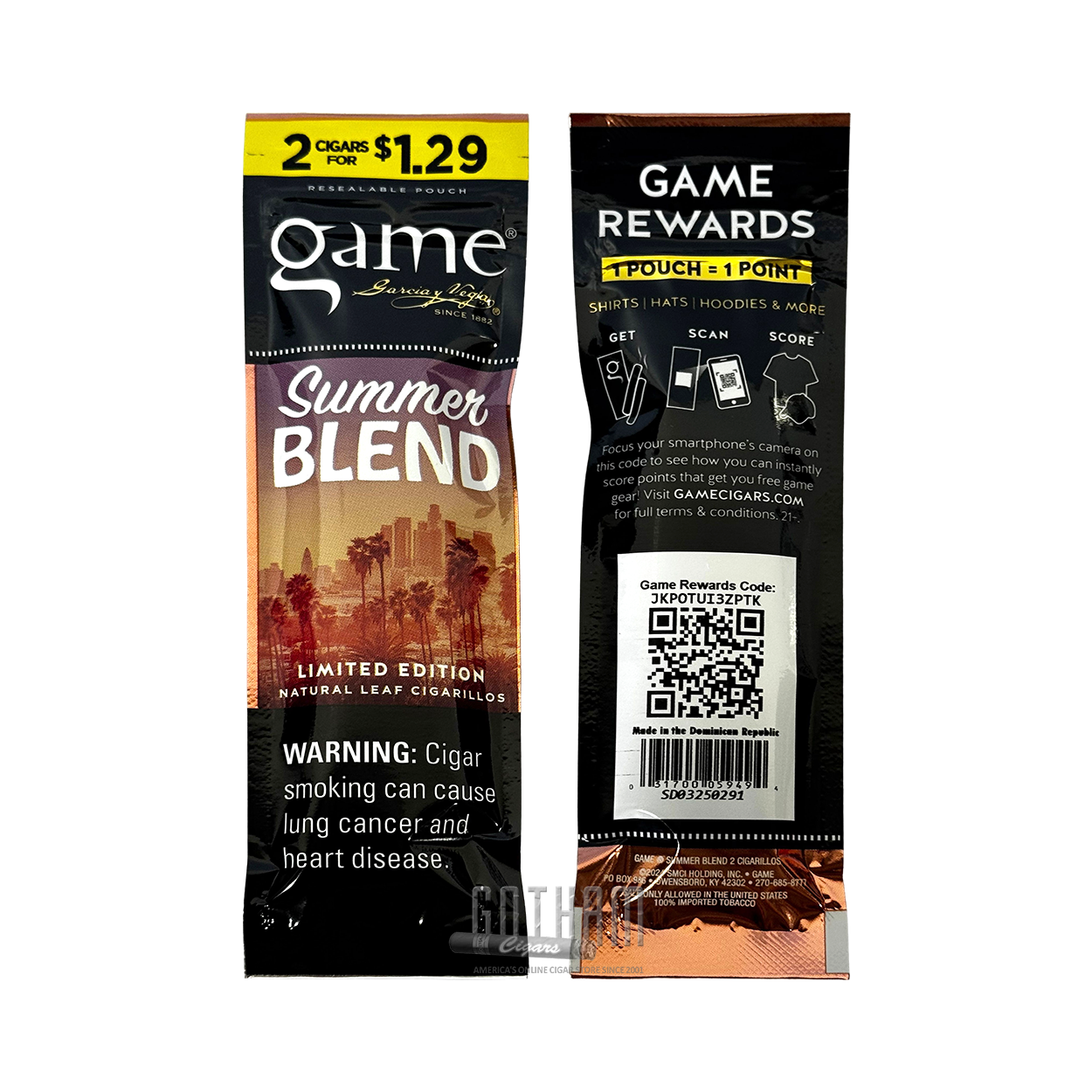 GAME CIGARS 2 PACK - SUMMER BLEND