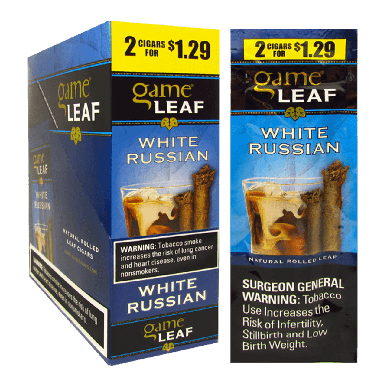 Game Leaf Cigars White Russian (2 Pack)