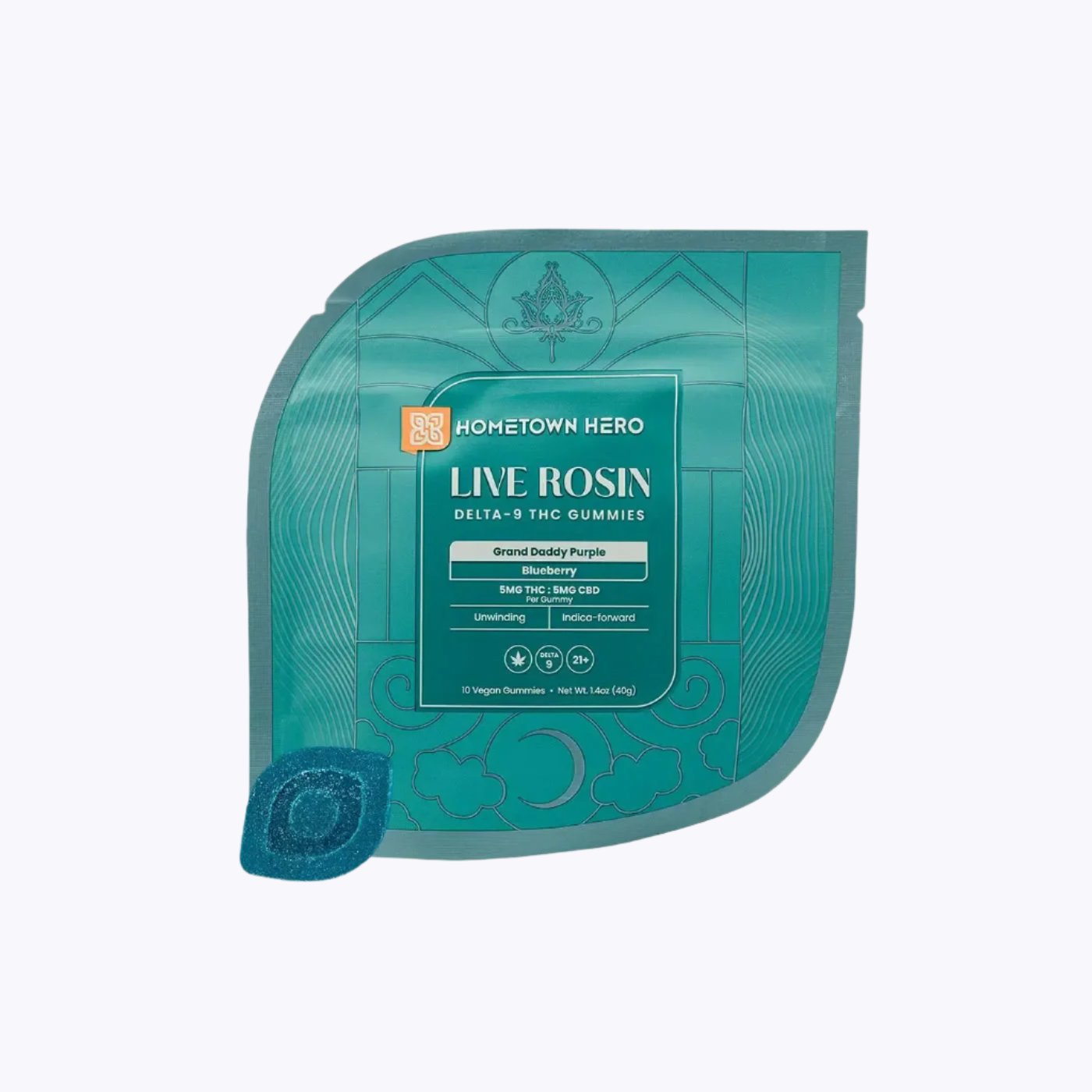 HOMETOWN HERO DELTA 9 LIVE ROSIN GUMMIES 50MG - Puff Love Smoke Shop