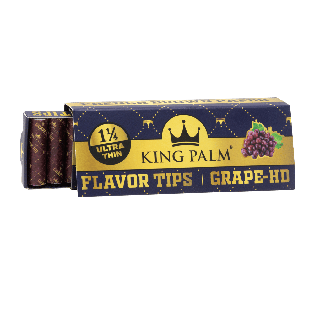 King Palm French Brown 1 1/4 Rolling Paper Flavor Tips