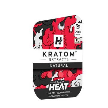 STRAIGHT HEAT KRATOM EXTRACT TABLETS 200MG (3CT)