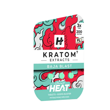 STRAIGHT HEAT KRATOM EXTRACT TABLETS 200MG (3CT)