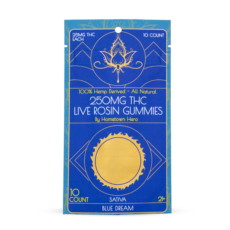 Hometown Hero Live Rosin Delta 9 Gummies (250Mg)