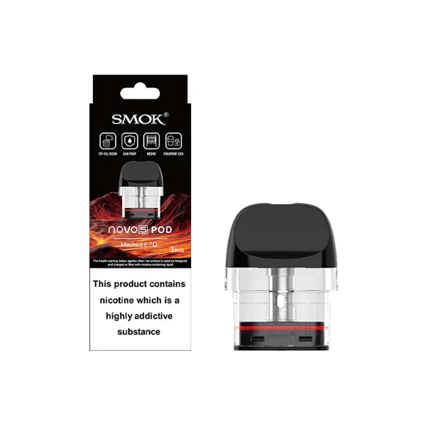SMOK NOVO 5 REPLACEMENT PODS (ONE POD)