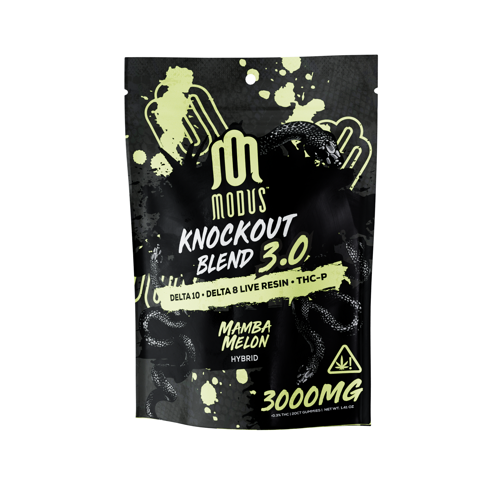 Modus Knockout Blend 3.0 D8 D10 THCA (3000Mg) Gummies