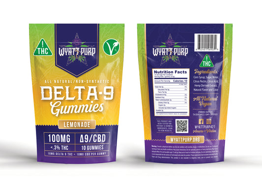 WYATT PURP DELTA 9 GUMMIES 30 CT