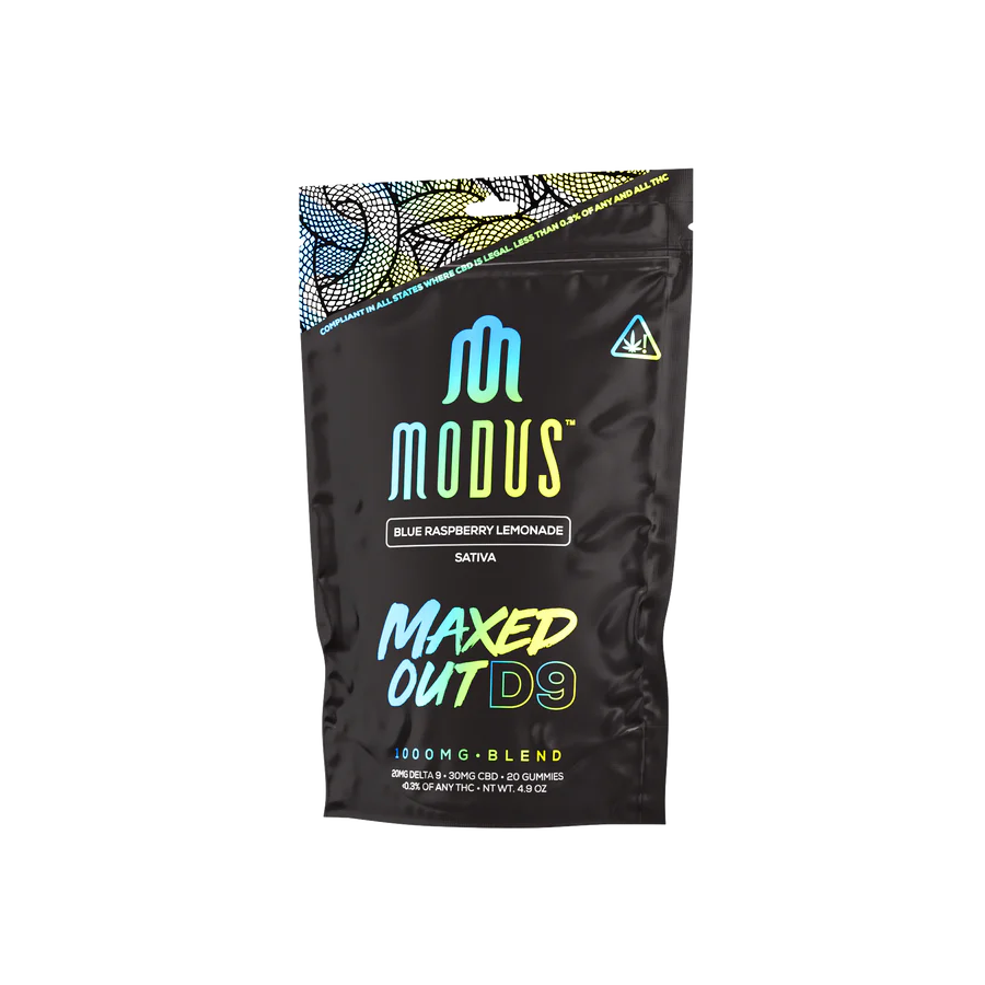 Modus Maxed Out D9 + Cbd Gummies (20Ct) “ A Potent Fusion Of Relief & Relaxation