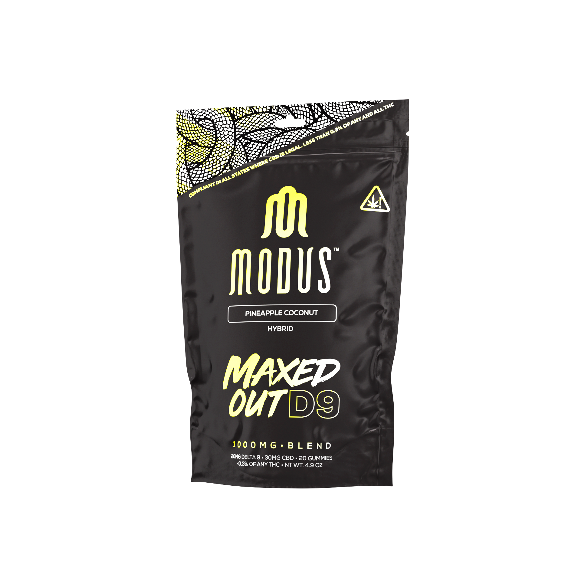 Modus Maxed Out D9 + Cbd Gummies (20Ct) “ A Potent Fusion Of Relief & Relaxation