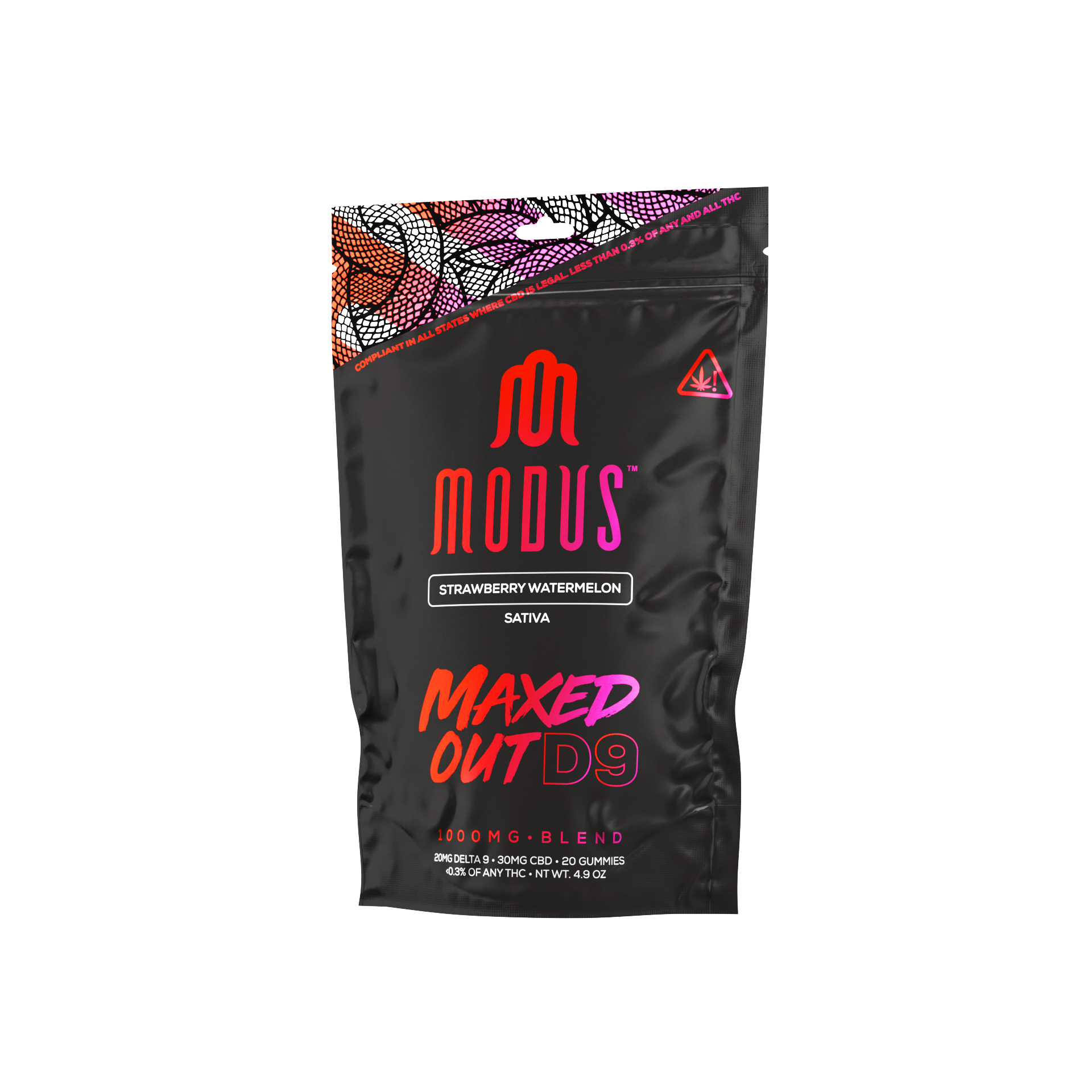 Modus Maxed Out D9 + Cbd Gummies (20Ct) “ A Potent Fusion Of Relief & Relaxation