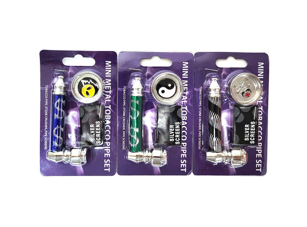 Metal Tobacco Pipe Set
