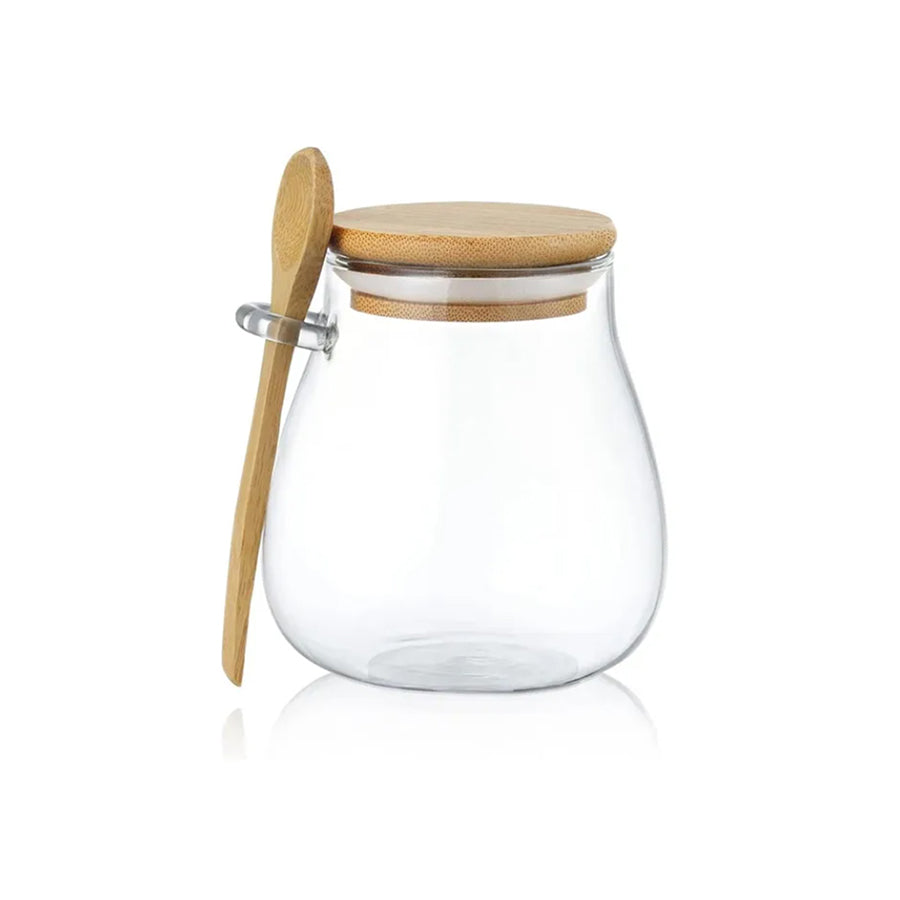 Bamboo Glass Jar