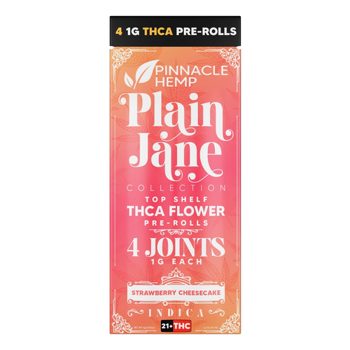 Pinnacle Hemp Plain Jane THCA Pre-Roll - 4ct - STRAWBERRY CHEESECAKE