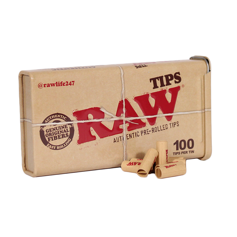 Raw Pre-Rolled Tips Tin (100ct)