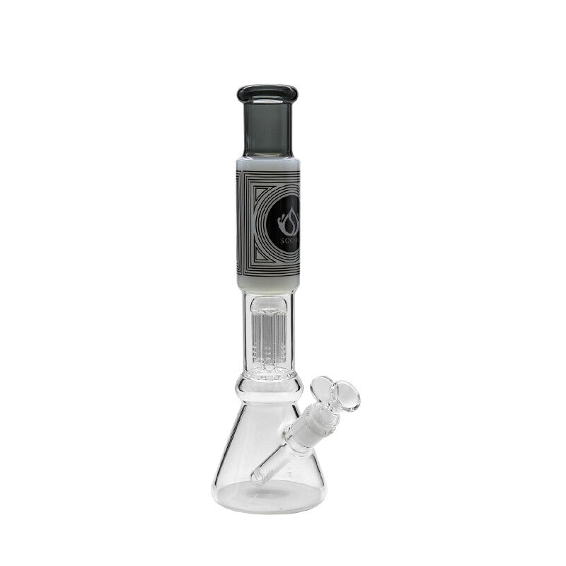 SOCIAL GLASS - 13" TREE ARM PERC BEAKER WATER PIPE