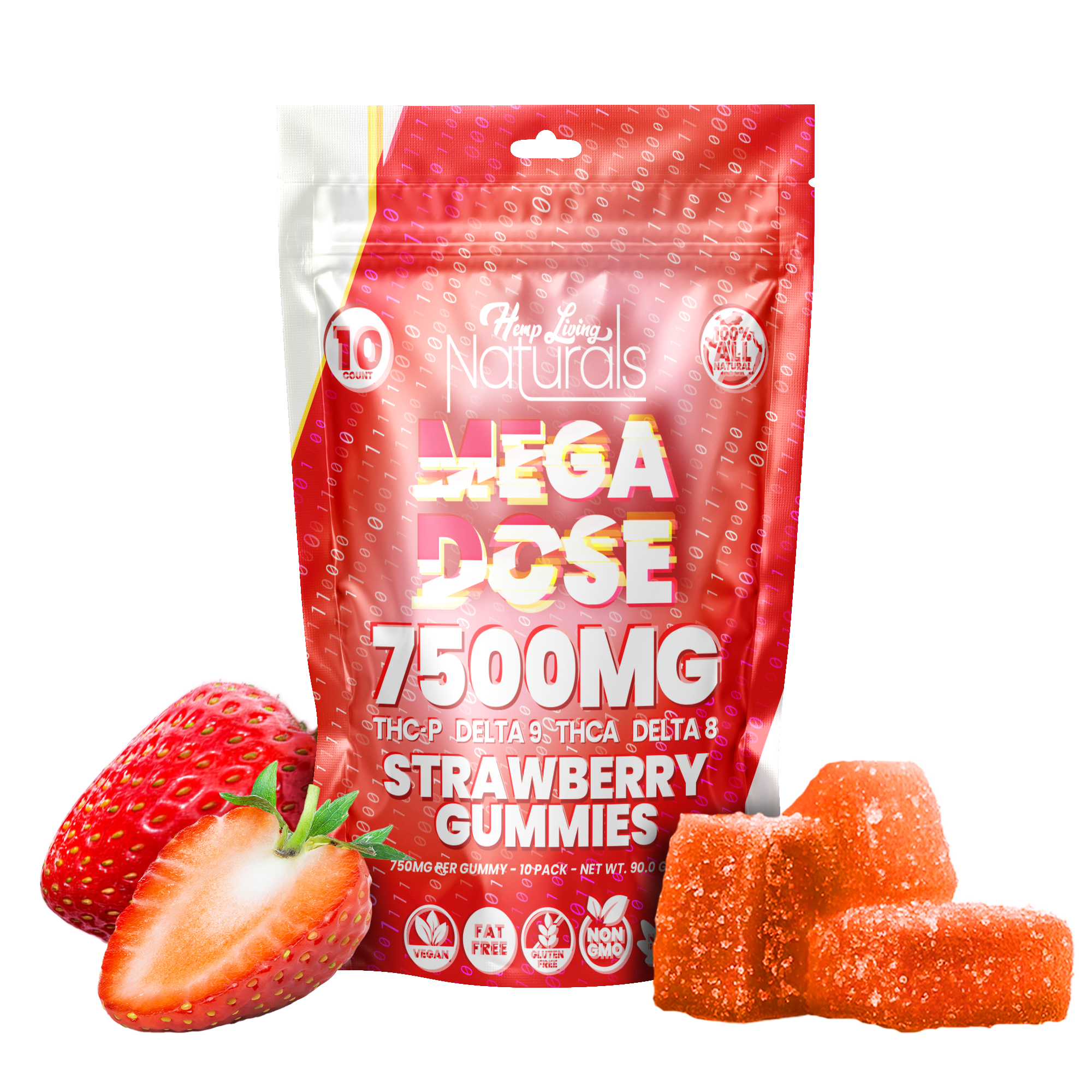 HEMP LIVING MEGA DOSE GUMMIES