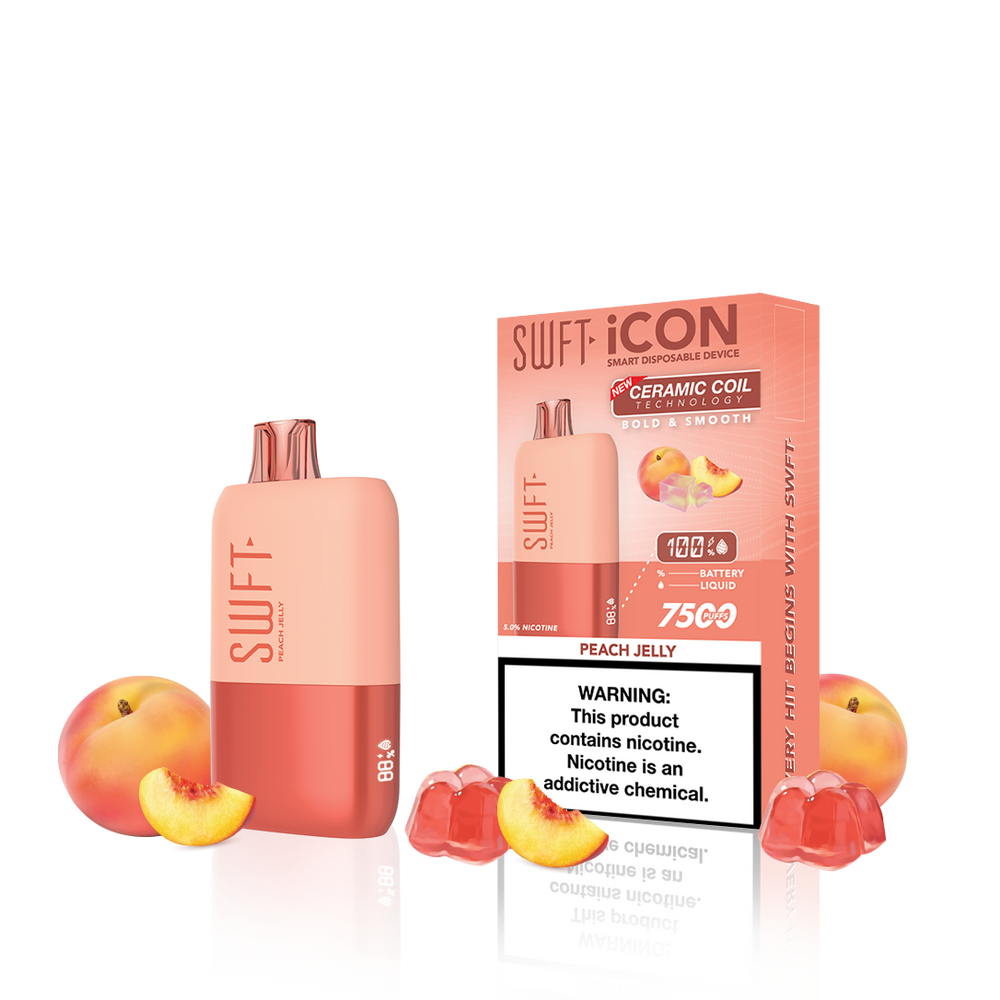 SWFT ICON 7500 Puffs Disposable - PEACH JELLY