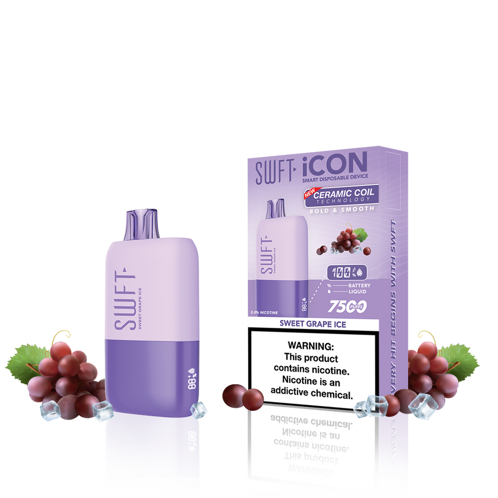 SWFT ICON 7500 Puffs Disposable - SWEET GRAPE ICE