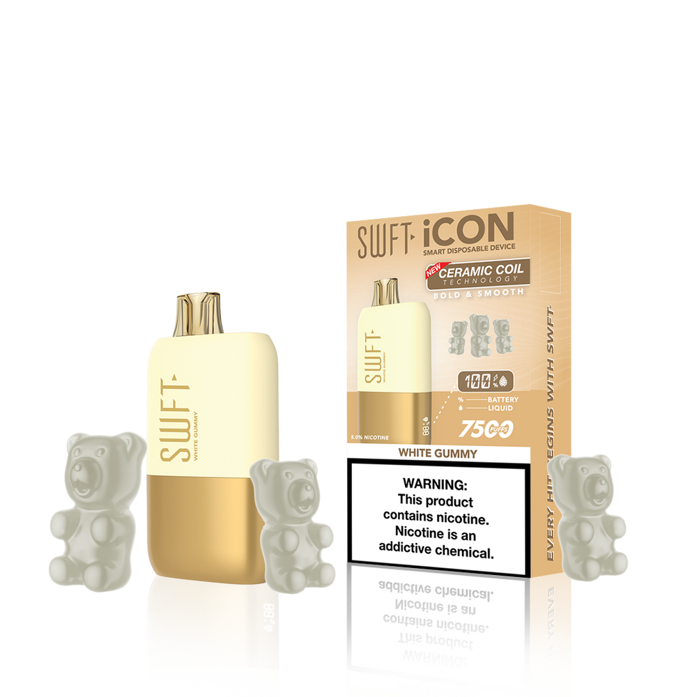 SWFT ICON 7500 Puffs Disposable - WHITE GUMMY