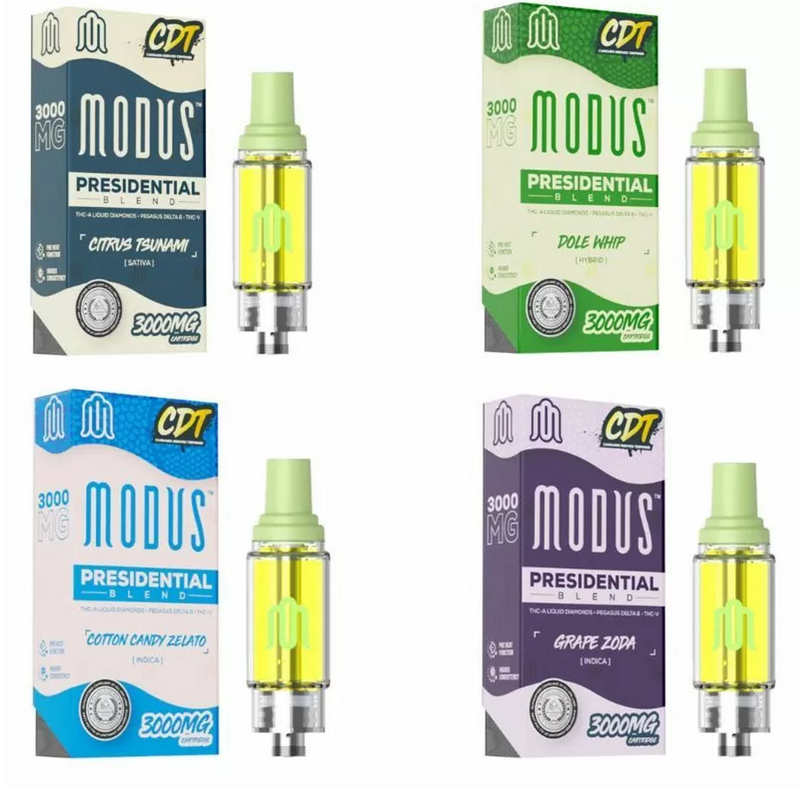 Modus Presidential Blend THCA, Delta 8 THC, and THC-V 3000mg Cartridge