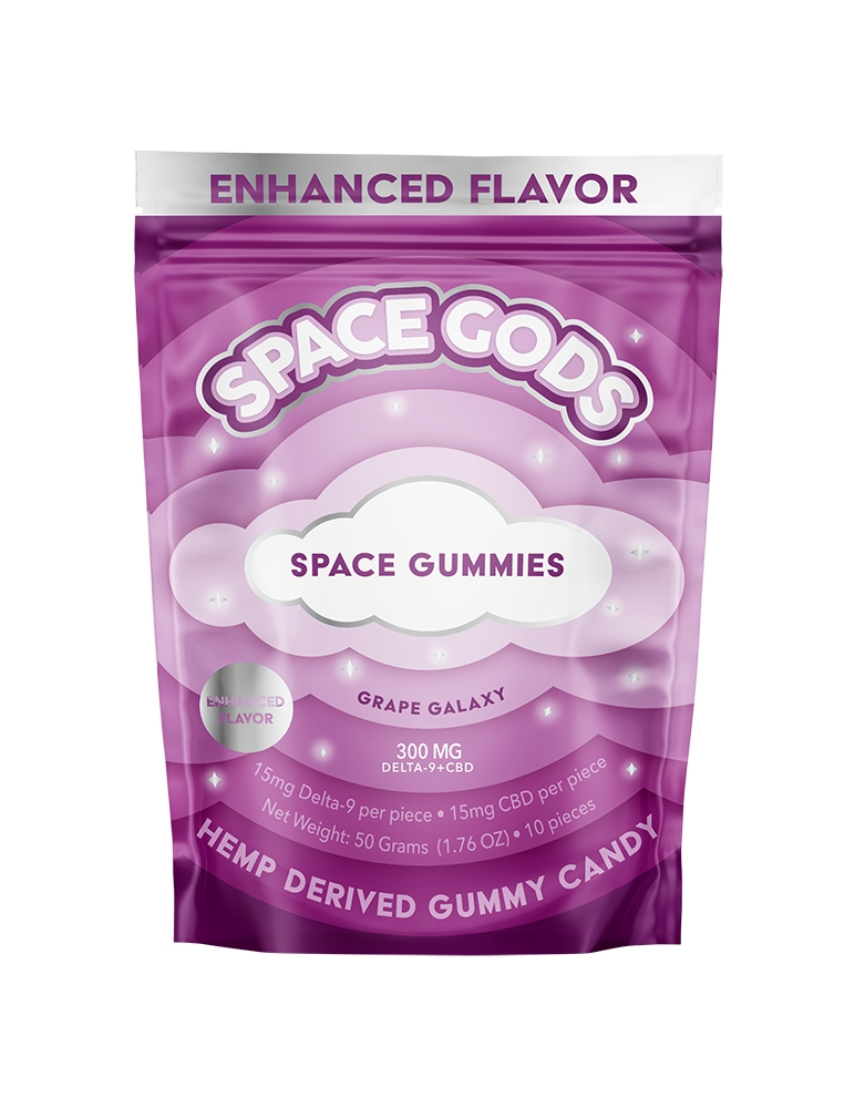 SPACE GODS 1:1 D9+CBD 30MG GUMMIES (10CT)