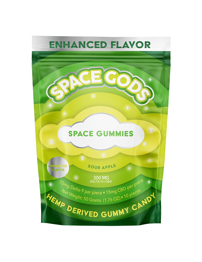 SPACE GODS 1:1 D9+CBD 30MG GUMMIES (10CT)