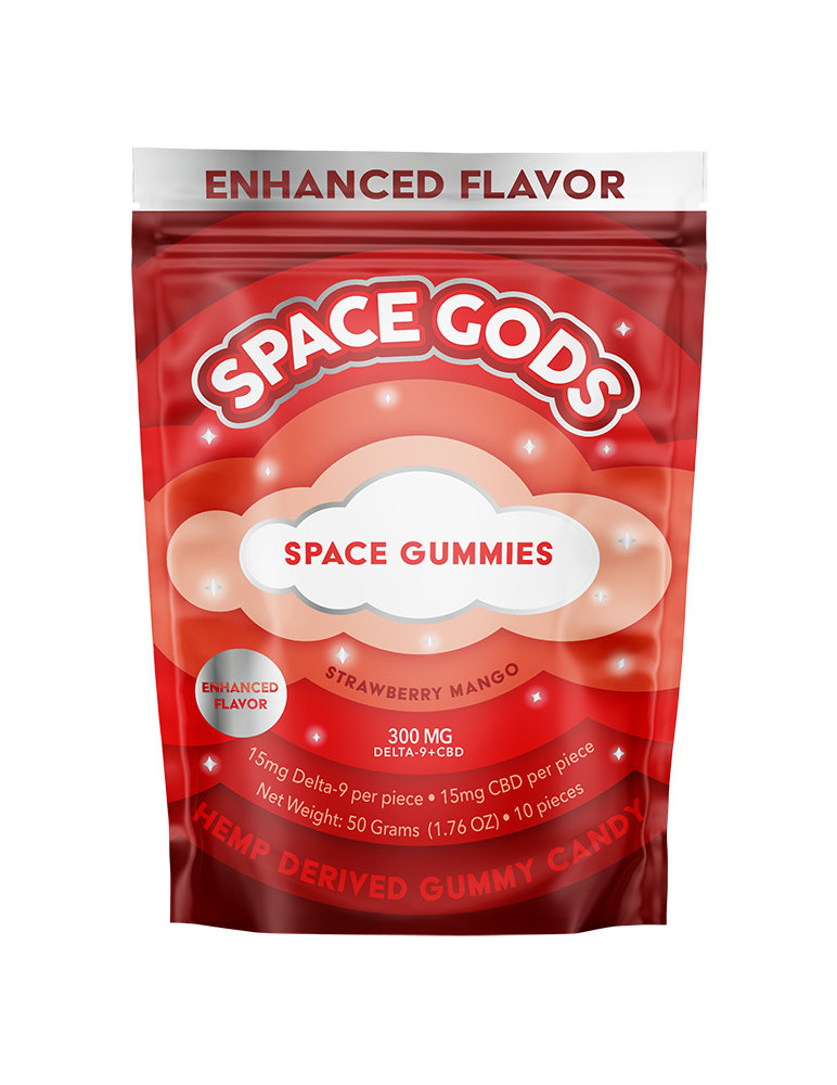 SPACE GODS 1:1 D9+CBD 30MG GUMMIES (10CT)