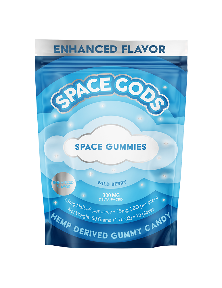 SPACE GODS 1:1 D9+CBD 30MG GUMMIES (10CT)