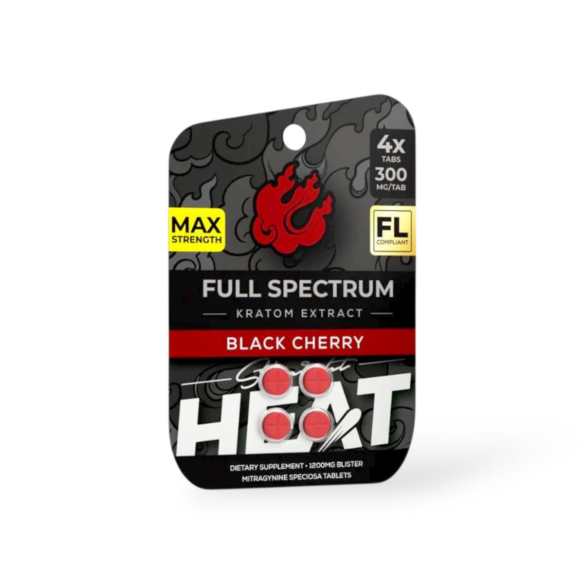 STRAIGHT HEAT BLACK FULL SPECTRUM EXTRACT 300MG (4CT)