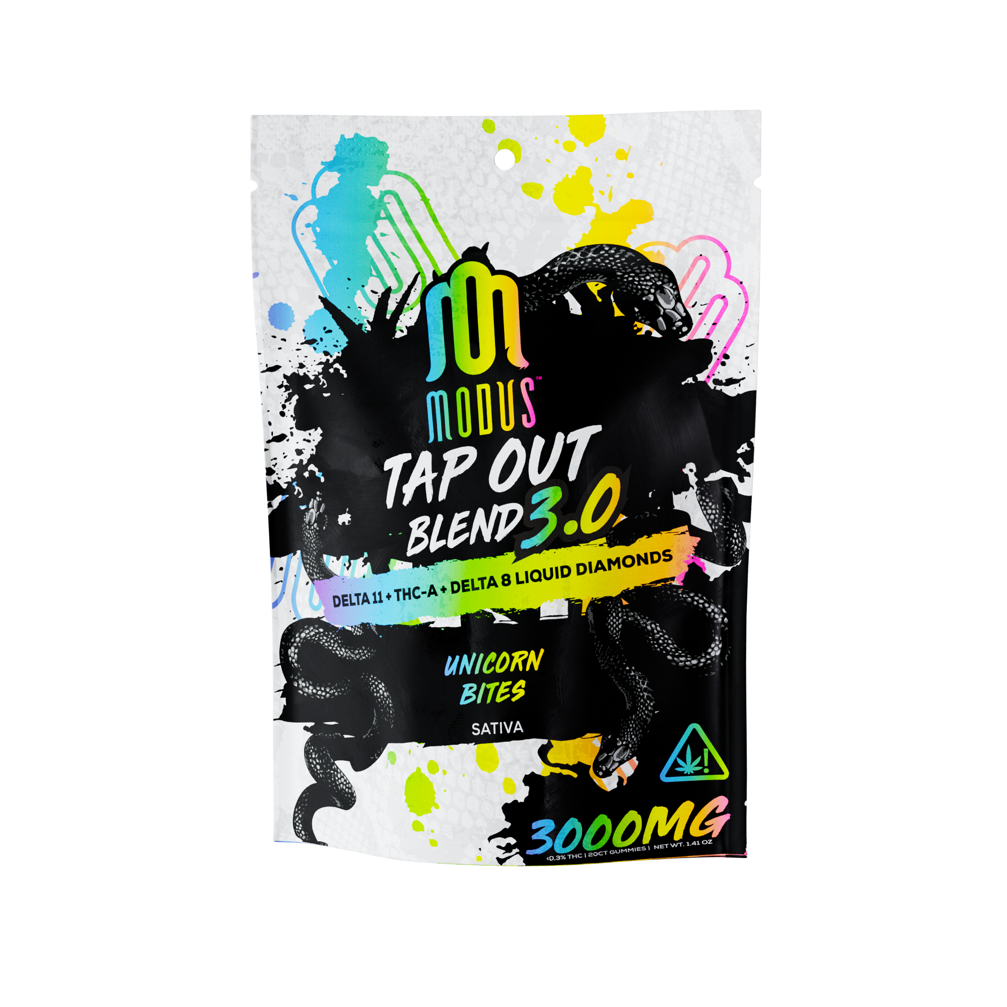 Modus Tap Out Blend 3.0 THCA D11 D8 Liquid Diamonds Gummies