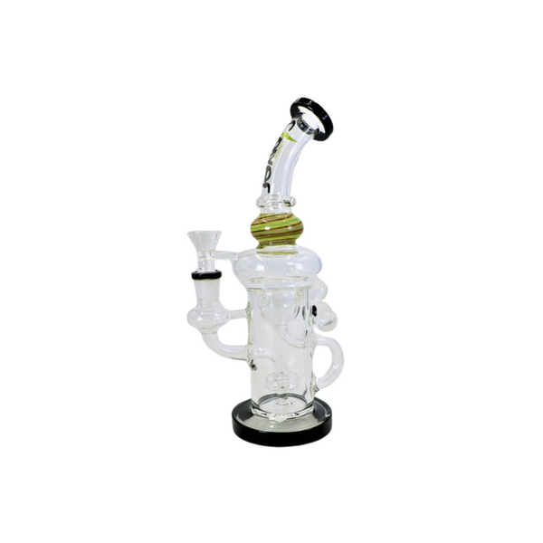 Clover Glass 7" Recycler Rig Waterpipe 2