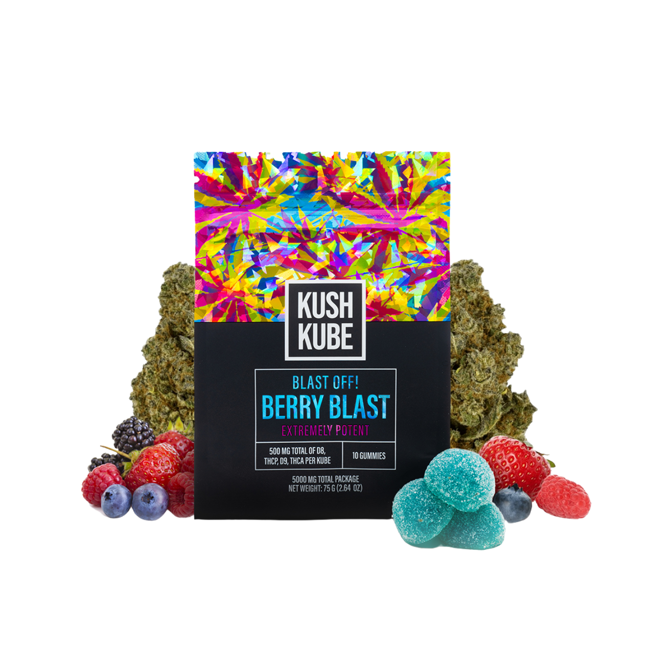 Kush Kube Blast Off D8 THCP D9 THCA Gummies