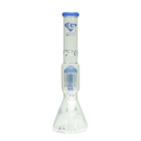 Diamond Glass 10" Blue Saucer Water Pipe