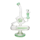 Glass Cube Inline Perc 10.5" Water Pipe