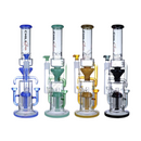 Chill Glass Double Pyramid Water Pipe 14.5"