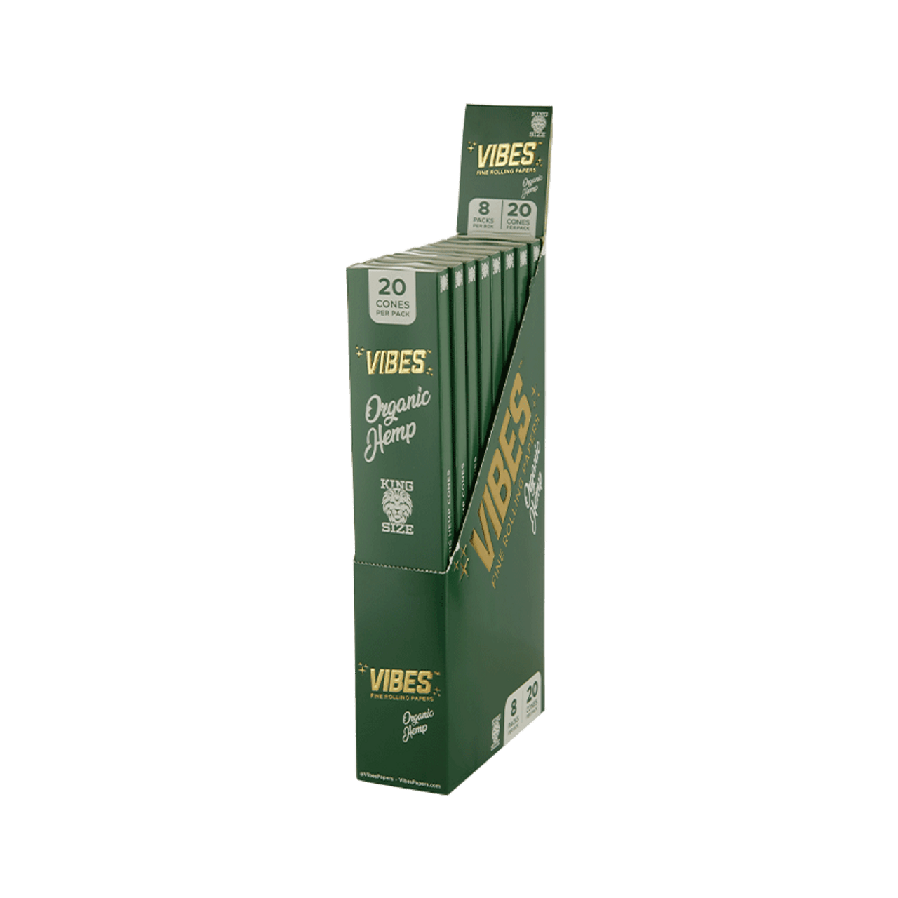 Vibes King Size Organic Hemp Paper - Green Box