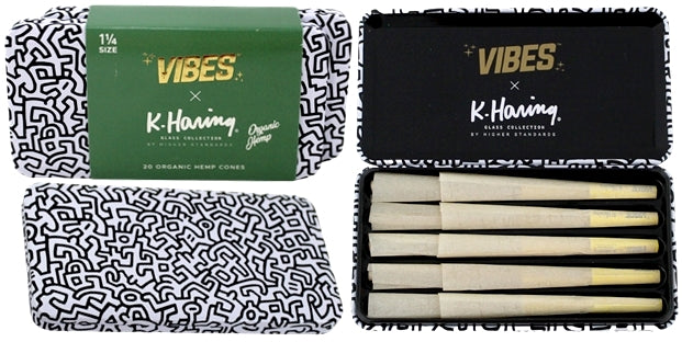 Vibes X K. Haring 1 1/4 Cones Organic Hemp