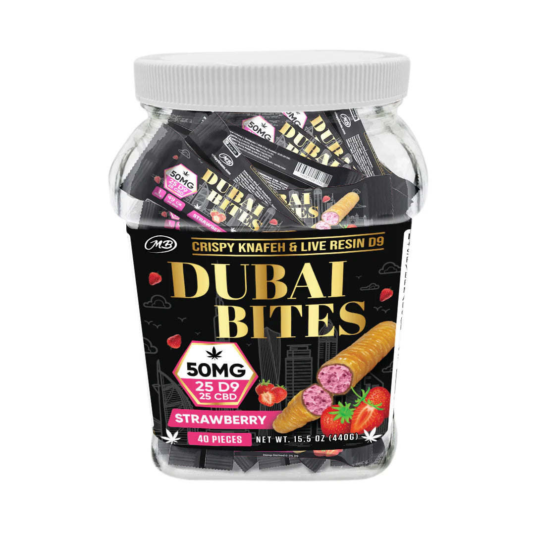 CRISPY BLUNTS DUBAI BITES D9 + CBD (50MG X 1CT)