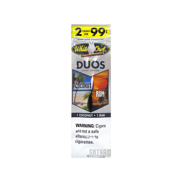 White Owl 2-Pack Cigarillos Coconut Rum