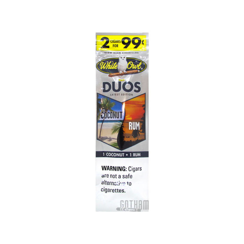 White Owl 2-Pack Cigarillos Coconut Rum