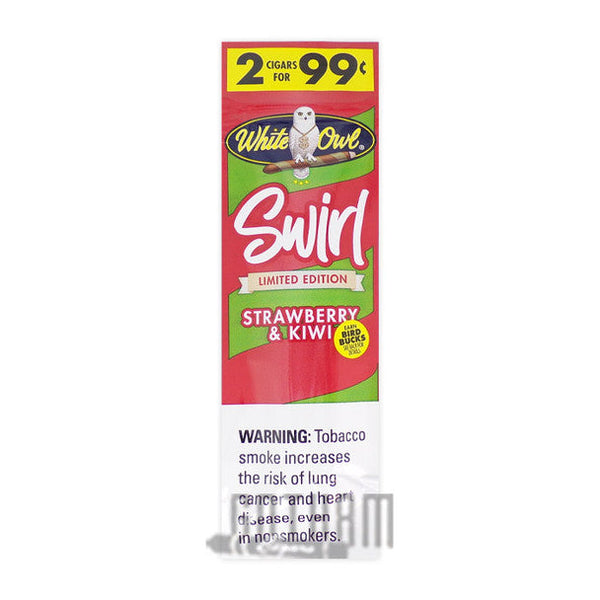 White Owl 2-Pack Cigarillos Swirl Strawberry Kiwi