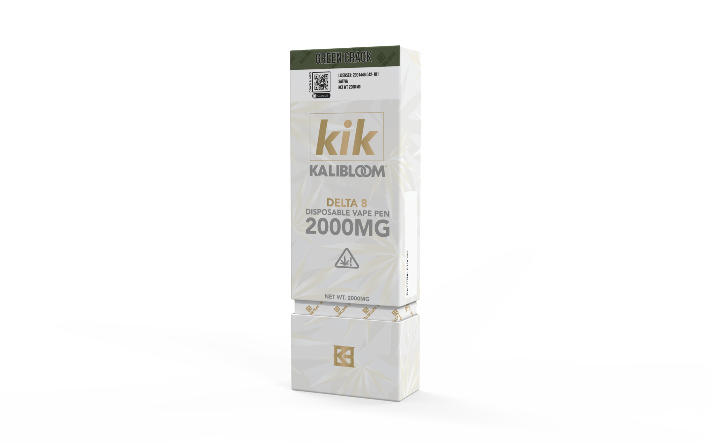 Kik Kalibloom Delta 8 Disposable - 2000mg - GREEN CRACK