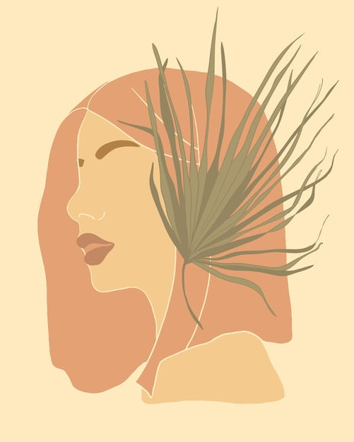 Summer Art Tan Face Abstract