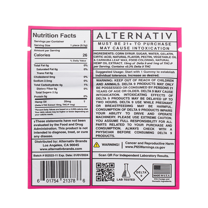 Alternativ 2-Pack Gummies - DELTA 9 35MG