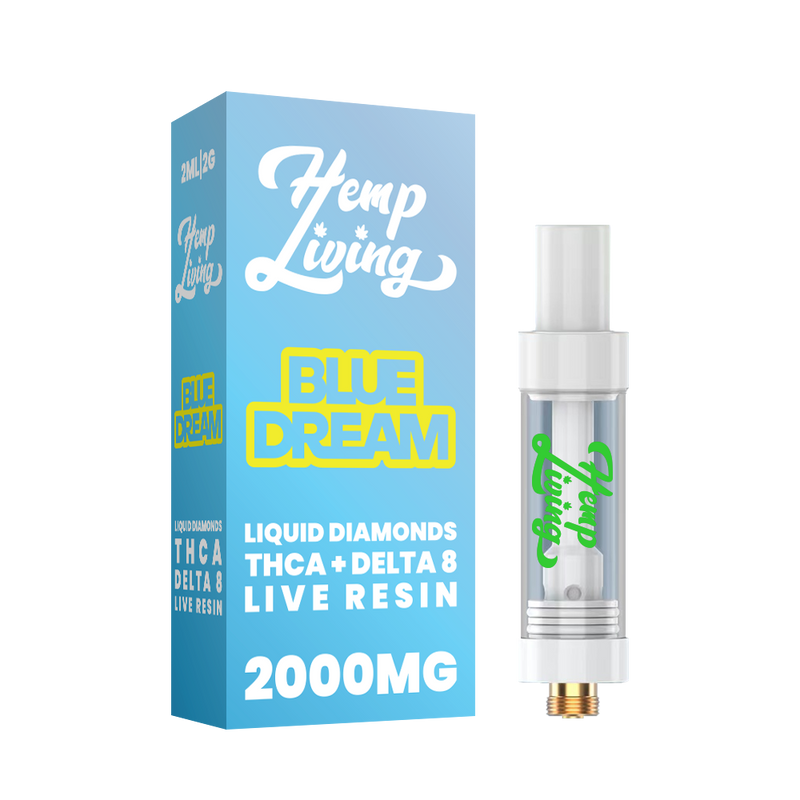 Hemp Living THCA + D8 2G Live Resin Diamond Cartridge