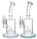 Chill Glass 9" Bent Neck Diamond Perc Water Pipe
